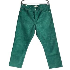 Levi’s wedgies cropped green cords